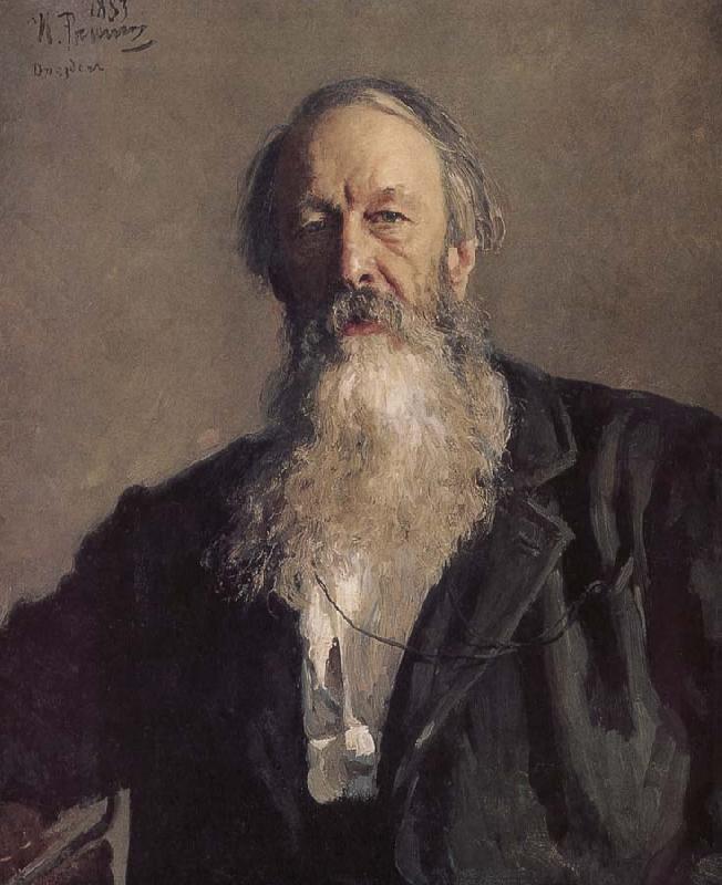 Ilia Efimovich Repin Stasov portrait oil painting picture